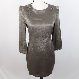 Moon Collection Shimmer Metallic Dress Beaded S